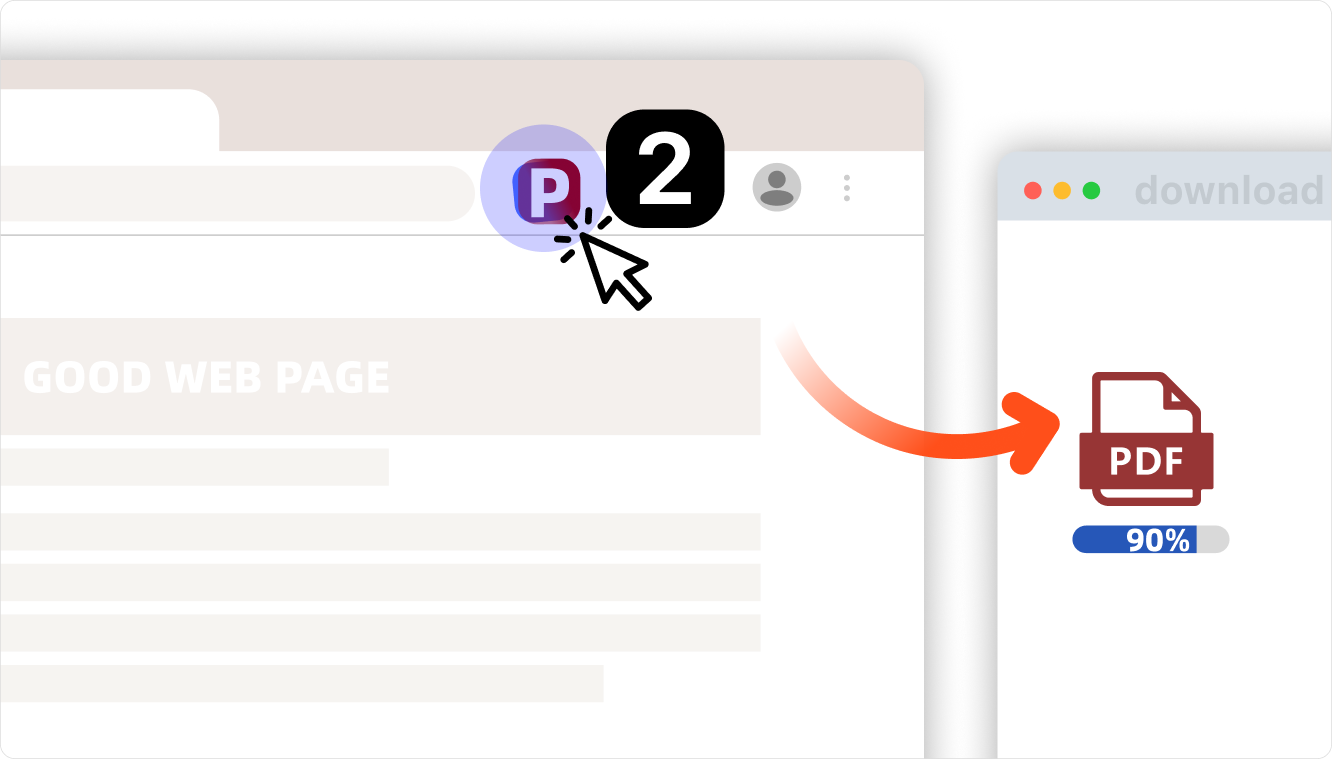 Step 2: Click extension to generate PDF